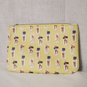 5/$20 Ipsy Cosmetic Makeup Travel Organizer Purse Organizer Light Yellow